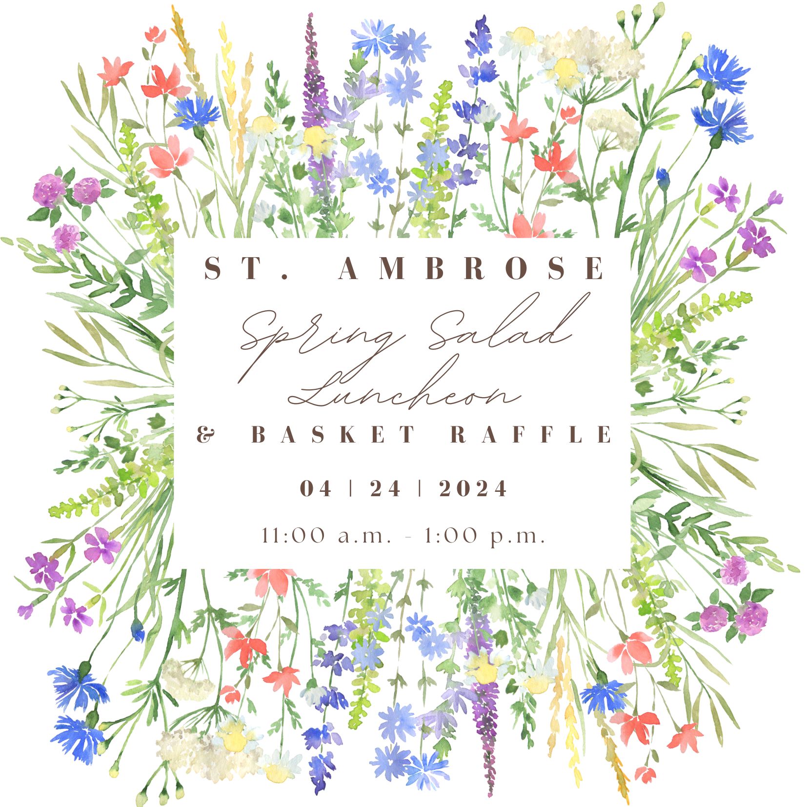 Simple Delicate Watercolor Flowers Save The Date Wedding Invitation